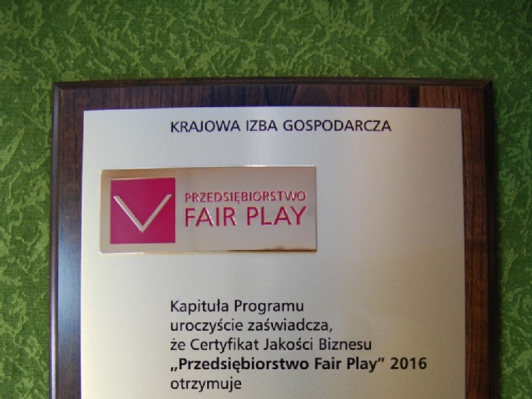 SERTOP "Przedsiębiorstwo Fair Play" 2016