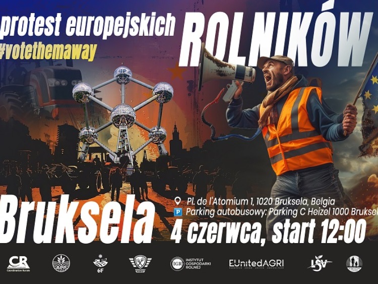 Protest europejskich rolników w Brukseli - 4 czerwca