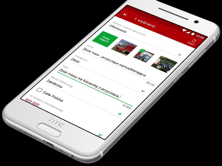 Giełda usług rolnych w wersji mobile