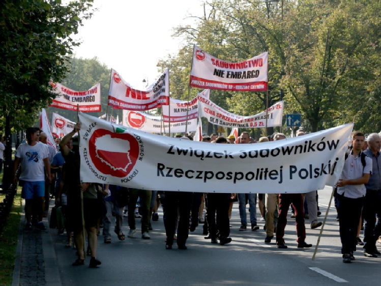 Sadownicy protestowali w Warszawie