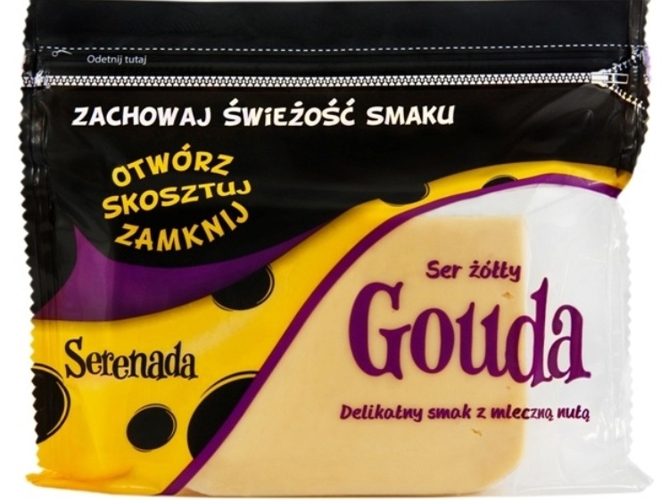 Spomlek (SM): Porcje sera pakowane w innowacyjne opakowanie ze struną.