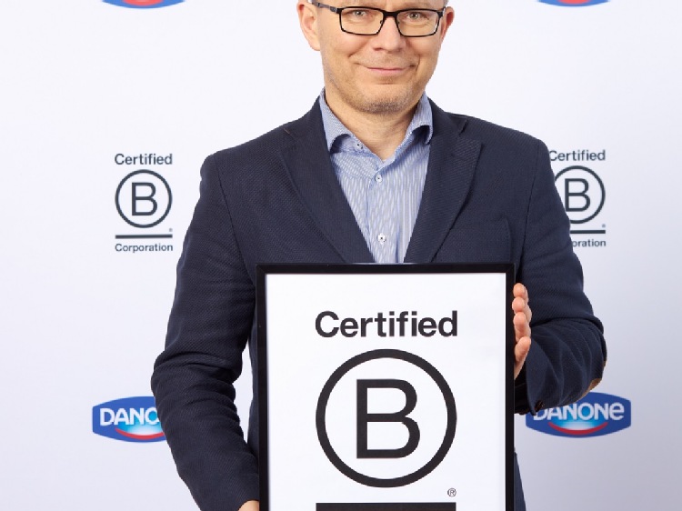 Wszystkie marki grupy spółek DANONE z certyfikatem ruchu B Corp do 2025 r.
